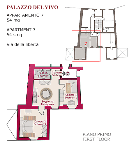 Planimetria Palazzo del Vivo